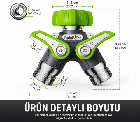 RainPoint DZ01 Musluk Ağzı Çoğaltıcı (Pirinç)