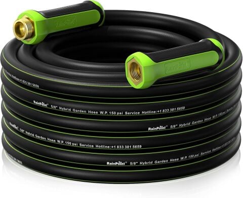 RainPoint XS58-GY50F Dayanıklı Hibrit Bahçe Hortumu Su 15,24 metre (50ft x 5/8'')