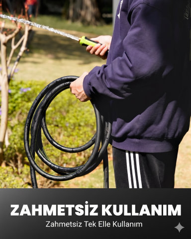 RainPoint XS58-GY50F Dayanıklı Hibrit Bahçe Hortumu Su 15,24 metre (50ft x 5/8'')