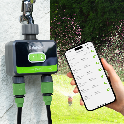 RainPoint HTV210B 2-Çıkış Bluetooth®'lu Musluk Kontrol Cihazı