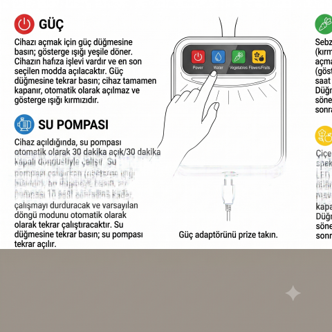 RainPoint HGS-Z238  İç Mekan Hidroponik Biti Büyütme Kiti -Gri-
