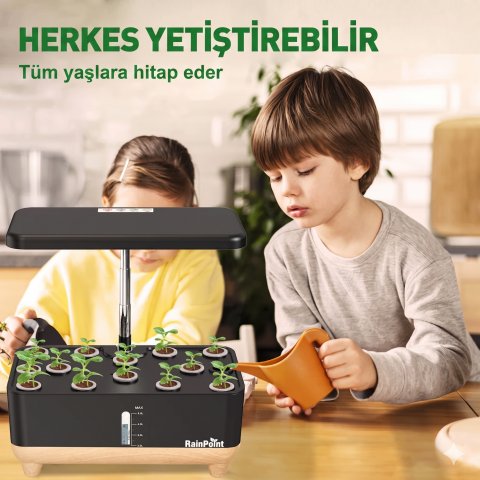 RainPoint HGS-Z238  İç Mekan Hidroponik Biti Büyütme Kiti -Gri-