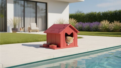 PAWEN Kedi Yuvası Kırmızı