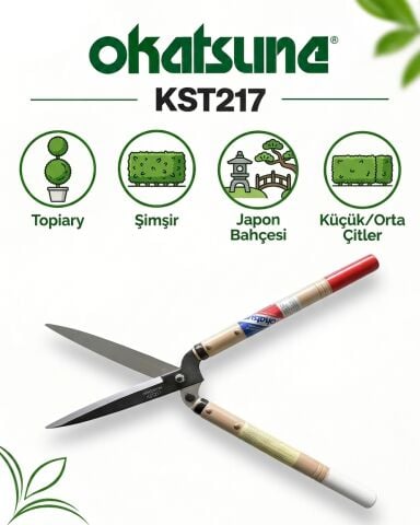 OKATSUNE KST217  - Kısa Saplı Çit Ve Çalı Budama Makası