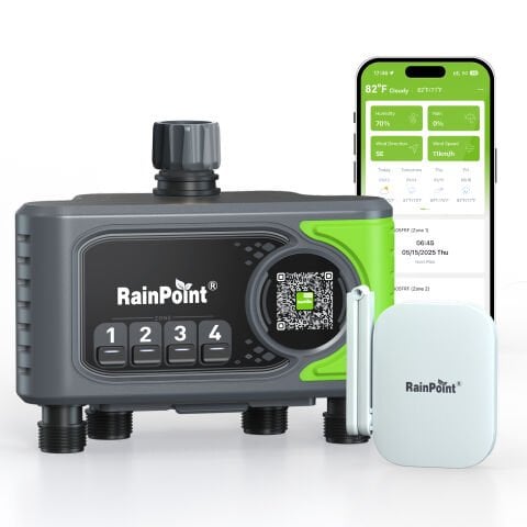 RainPoint HTV405FRF MUSLUK KONTROL CİHAZI 4 ÇIKIŞ + WİFİ + HWG023WBRF Mini Box Hub