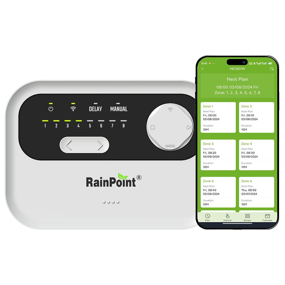 RainPoint  HIC801W  8 İSTASYON + WİFİ ELEKTRİKLİ KONTROL CİHAZI