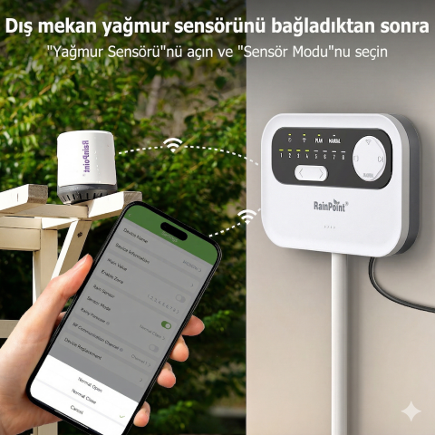 RainPoint  HIC801W  8 İSTASYON + WİFİ ELEKTRİKLİ KONTROL CİHAZI