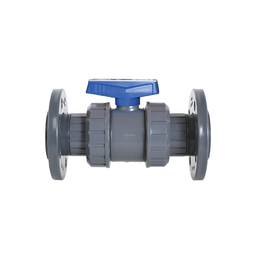 U-Pvc Küresel Su Vanası Çift Taraf Flanş Bağlantılı