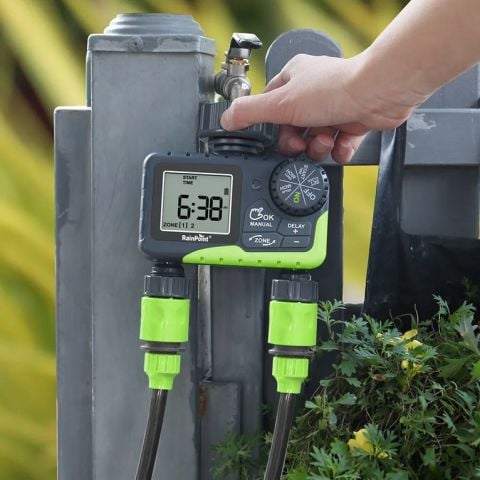 RainPoint ITV205 Mini Dijital 2-Çıkışlı Hortum Su Zamanlayıcısı