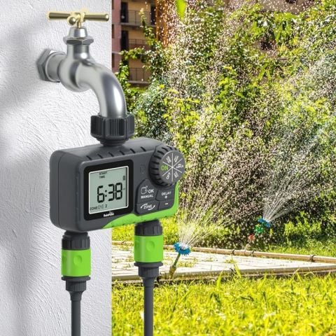 RainPoint ITV205 Mini Dijital 2-Çıkışlı Hortum Su Zamanlayıcısı