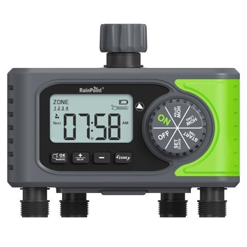 RainPoint ITV447 Mini Dijital 4-Çıkışlı Hortum Su Zamanlayıcısı