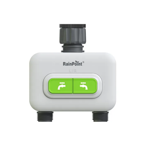 RainPoint HTV213FRF Mini Dijital 2-Çıkışlı WiFi'li Kablosuz Musluk Kontrol Cihazı + HWG023WBRF Mini Box Hub