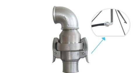 Yüzüak 1.5'' HIZLI SÖKTAK DİRSEKLİ 2'' HORTUM TİPLİ (1.5'' Pro Eco Sehpa Uyumlu)